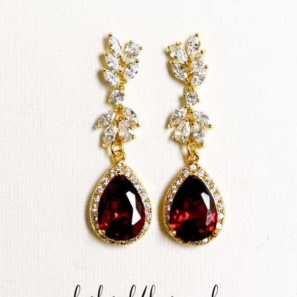 Red Wine Earrings Etsy