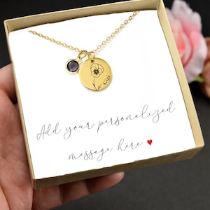 Gigi Necklace Personalized With Grandkids Birth Month Birthstones Gift for Mom, Gift For Grandma Handmade Jewelry, Mother Christmas Gift DC