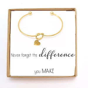 Never forget the difference you MAKE ,employee appreciation gift,thank you gift, KB knot bracelet ,team leader ,senior night 2025 graduation