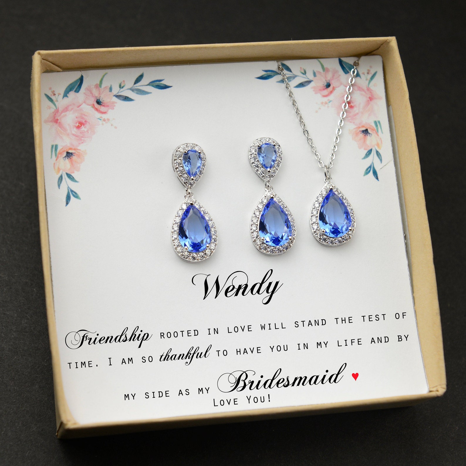 Royal Blue Bridal Jewelry Set Bridal Earrings Bridal Jewelry Etsy