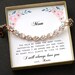 Mother's jewelry Gift for mom  mother bride wedding gift  bracelet Mother in law aunt gift Step mom other Mom Stepmother  aunt HALO 
