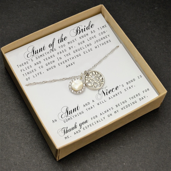 Muse Infinite Aunt of The Bride Gift Necklace Gifts for Aunt of The Bride Jewerly