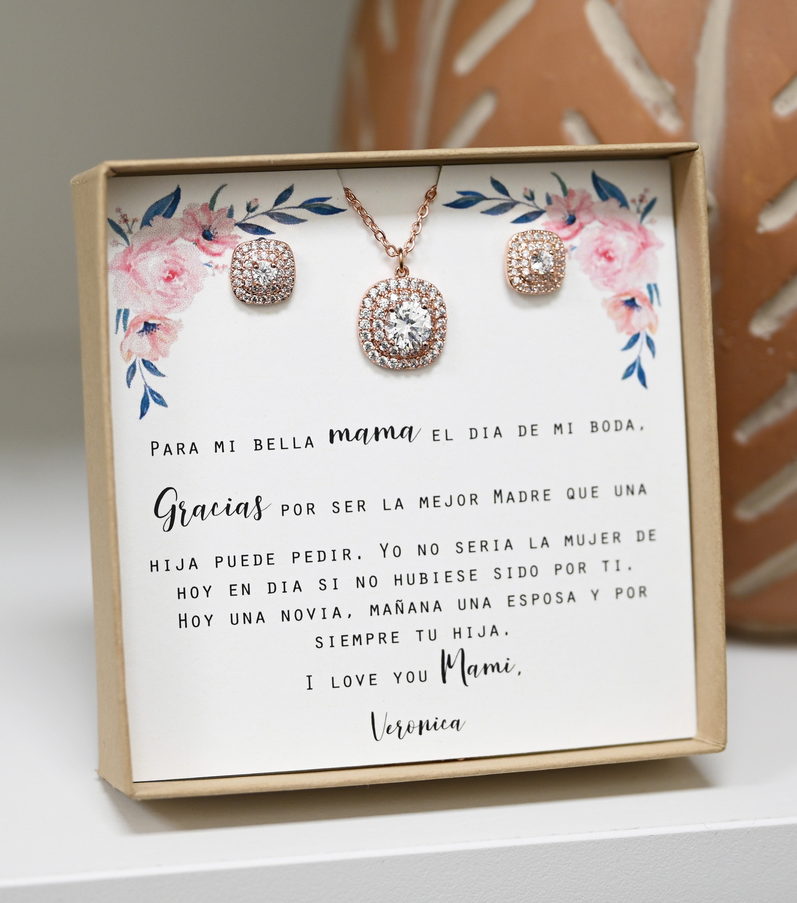 Custom Message Card in Spanish -gift for Mom on Wedding Day, Today a Bride  Tomorrow a Wife Wedding , Mother of the Bride Gift From Daughter - Etsy, image size:2649x3000