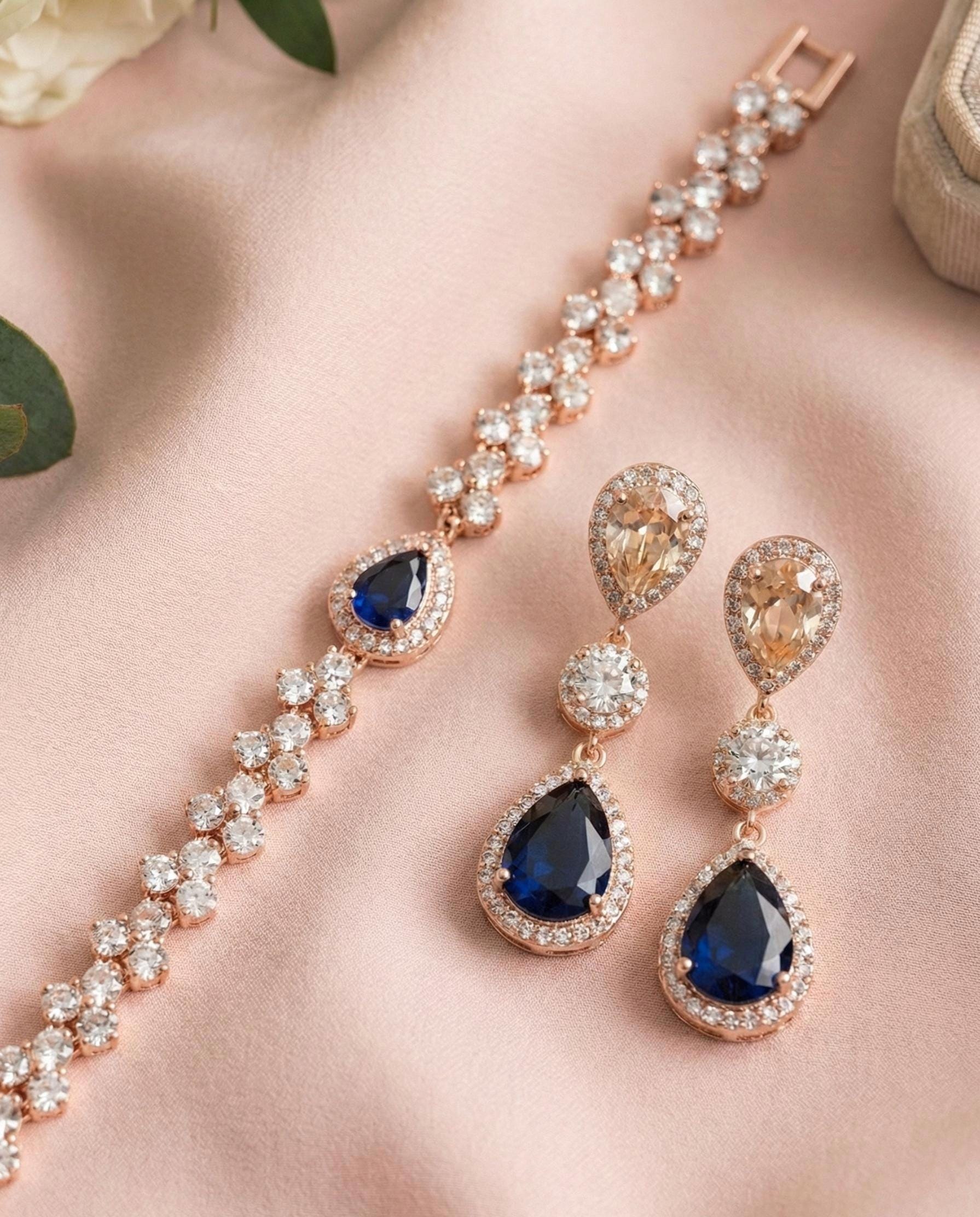 Navy Rose Gold Jewelry - Etsy