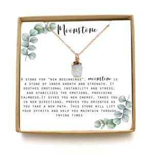 Moonstone  ,Birthstone Necklace, Birthstone Gift, Christmas Gift, Bridesmaid Gift, Gift for Mom, Birthday Gift, Birthstone Jewelry