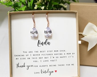 Bonus mom gift from bride, Bonus mom  , Stepmom wedding gift from the bride/groom, step mother ,second mother LE