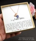 Christmas  gift for Little Sister Necklace sap mom mother godmother aunt  Gift for bonus Sister personalize name birthstone Christmas gifts