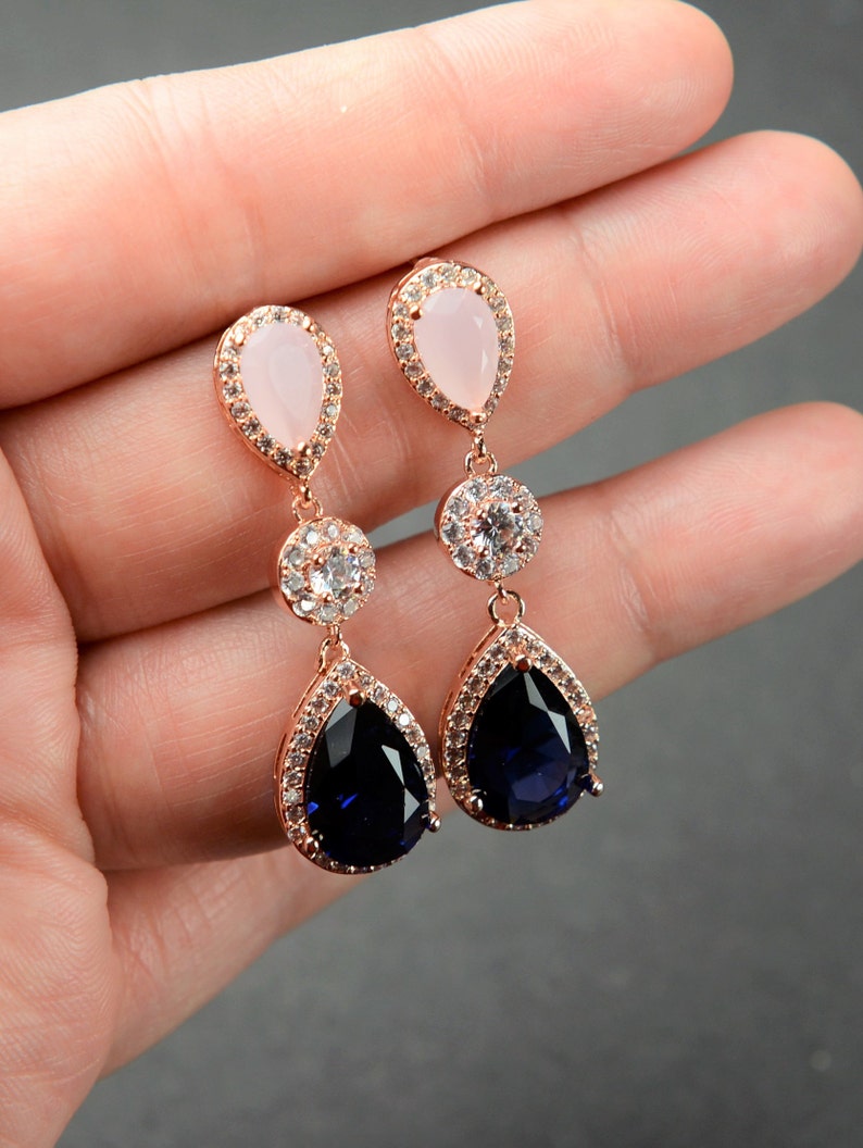 Wedding Jewelry Bridesmaid Earrings Jewelry Pink Opal Blush Etsy