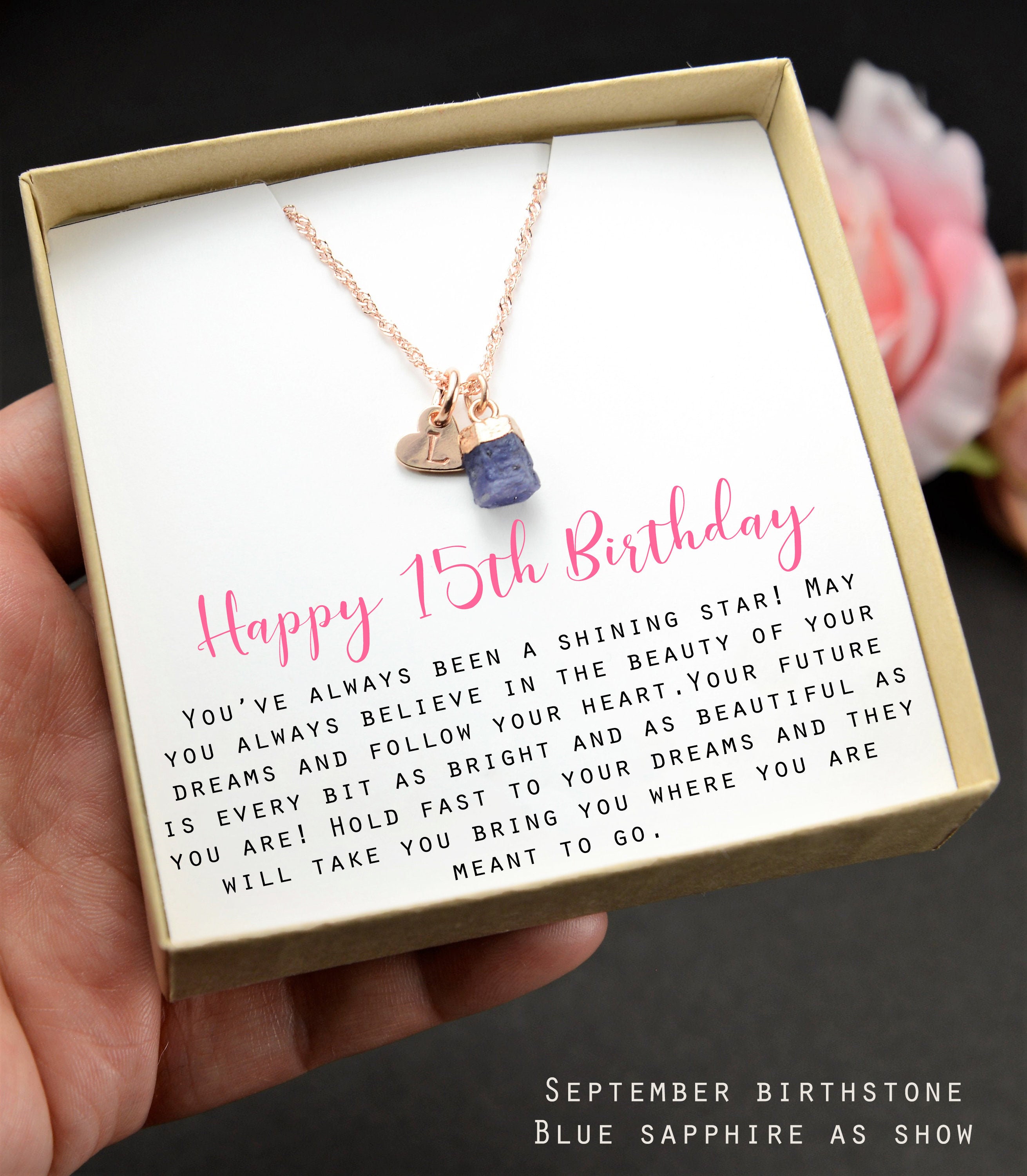 Custom 15th Birthday Jewelry 15th Birthday Gift for Her Gifts for