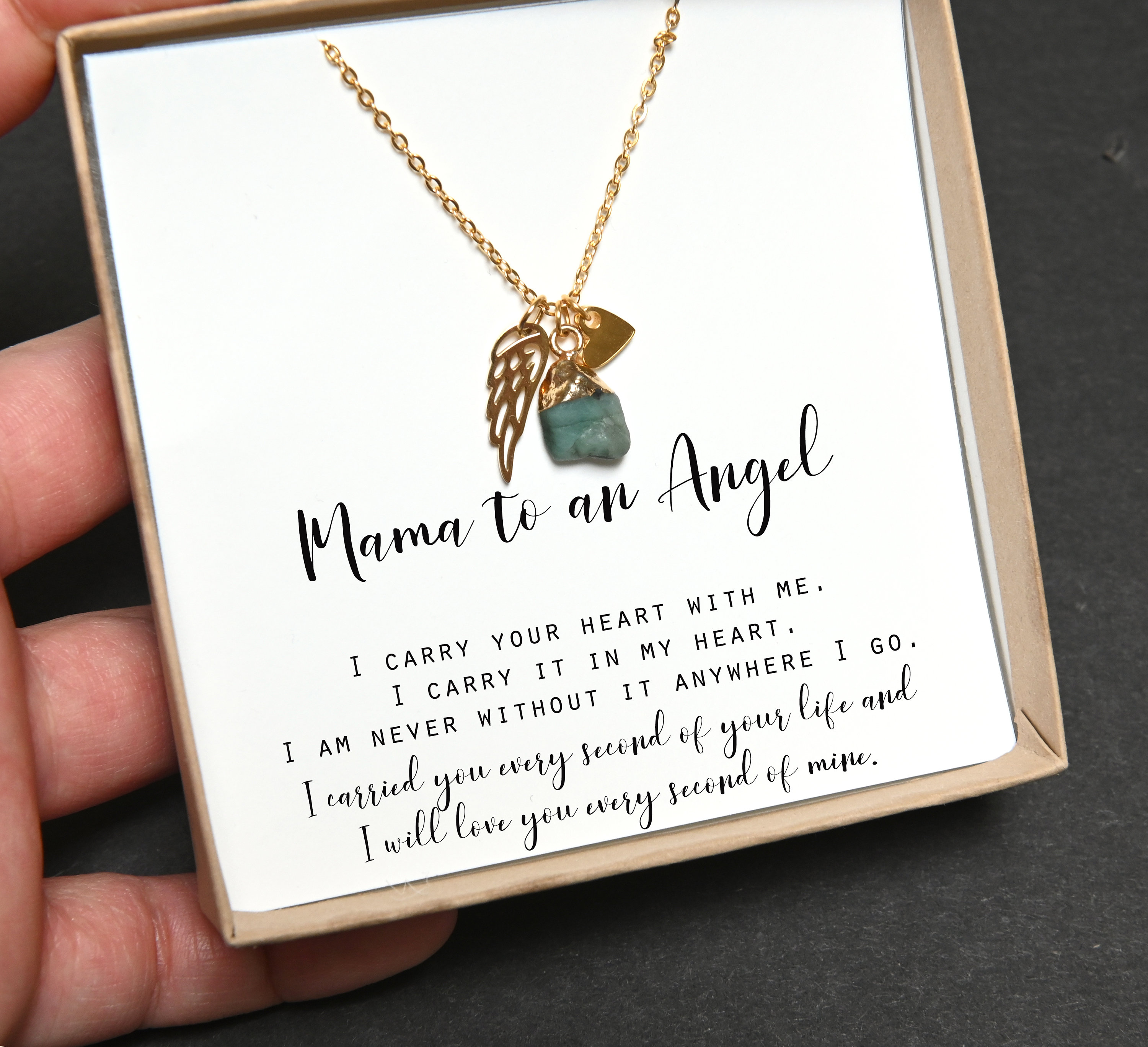 Mom Necklace Keepsake Card Jewelry Mother Necklace Youre an Angel Gift Penda Mom Necklace Keepsake Card Jewelry Mother Necklace Youre an Angel Gift Penda