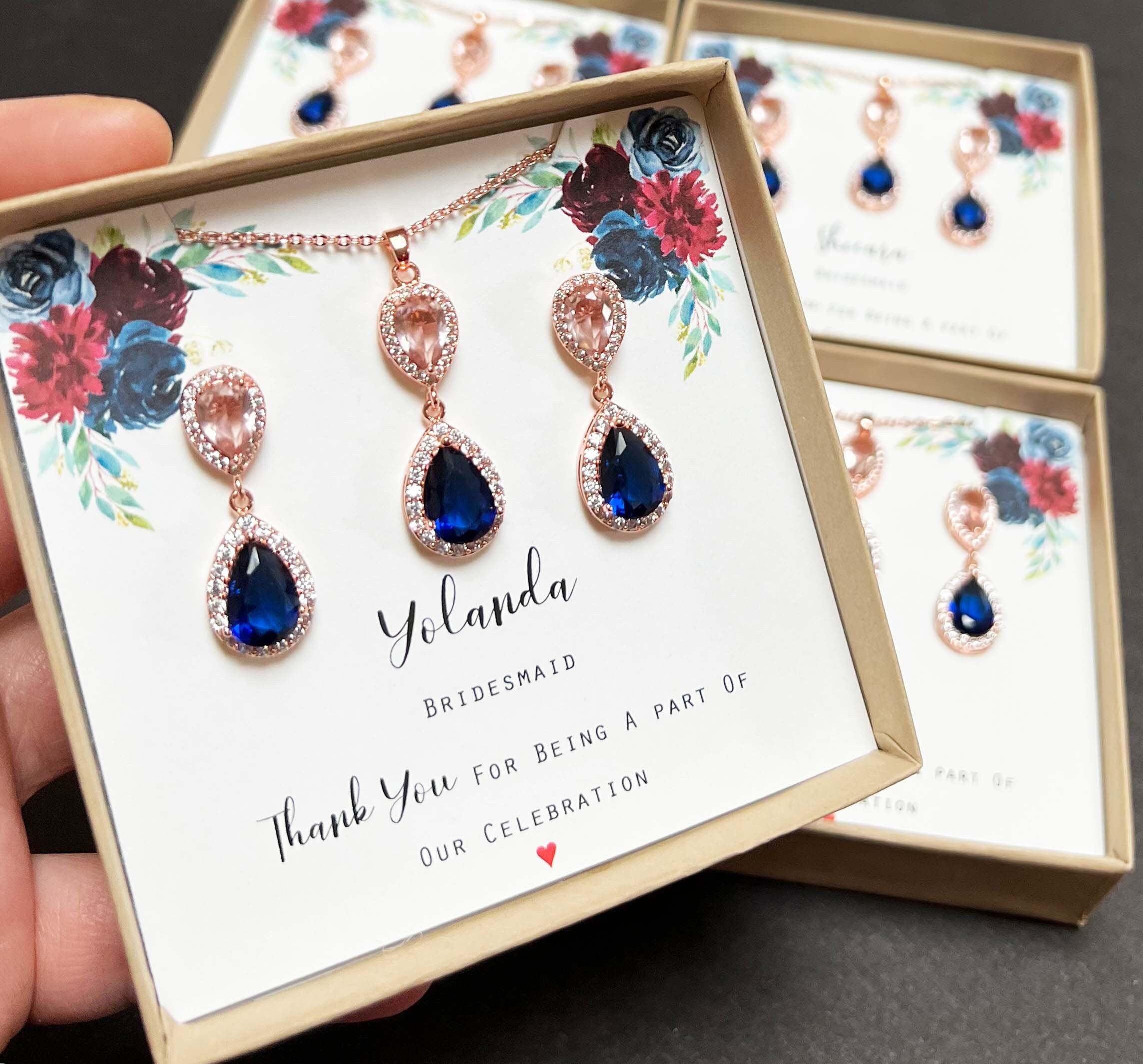 navy dress rose gold accessories Bridesmaid Gift,rose Bridesmaid Earrings,bridesmaids Gifts 4 5 6 7 8,wedding Earrings, Bridal Earrings ,navy Blue Blush Gold classy how to accessorize a navy blue dress for a wedding