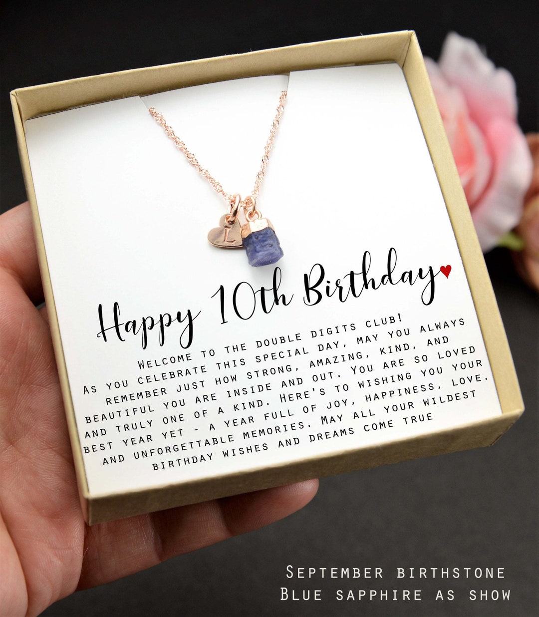Birthday Gift for 9 Year Old Girl from Mom, Necklace for 9 Year Old Girl, 9  Year
