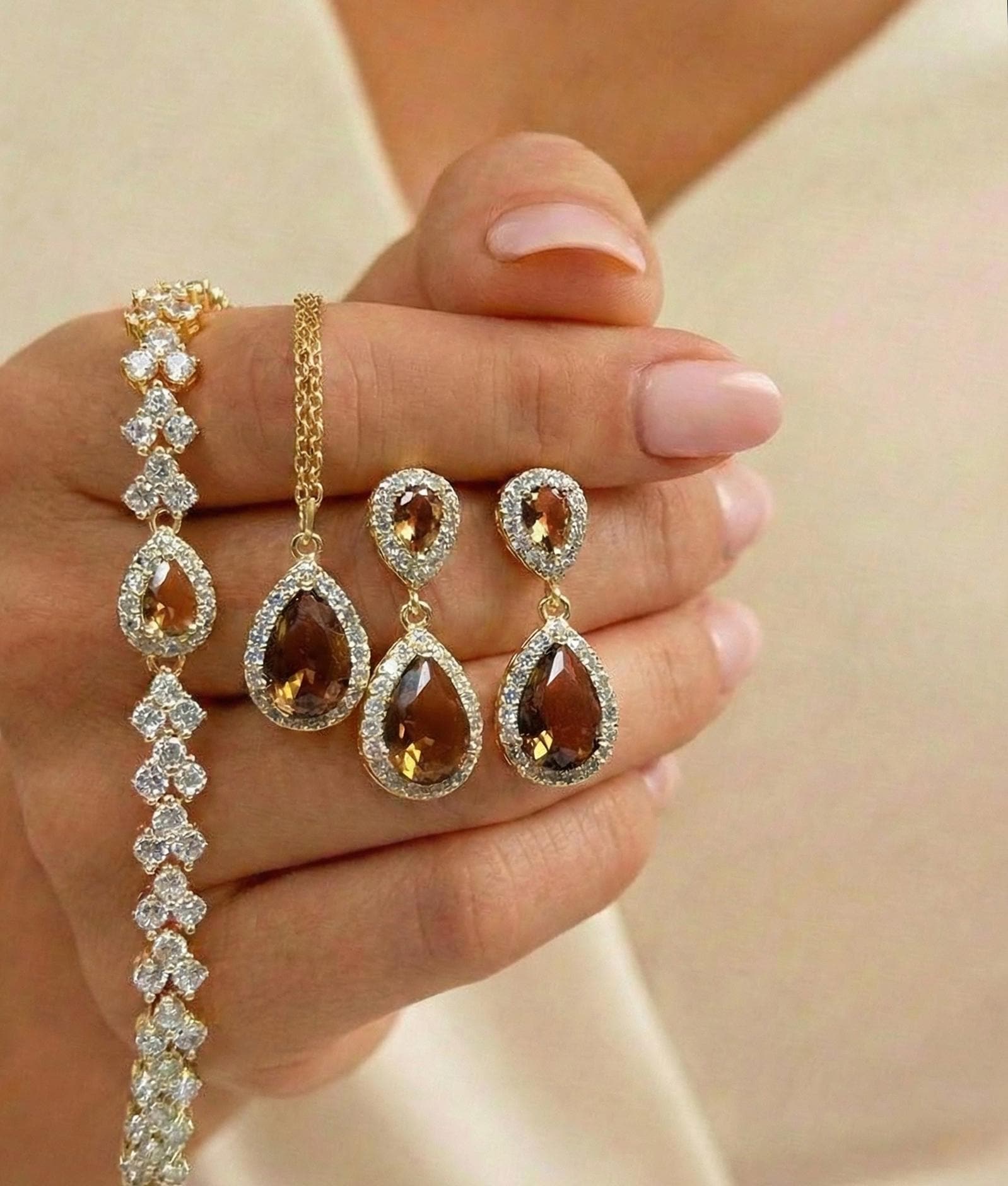 Champagne Jewelry Set