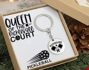 Personalized pickleball keychain pickleball  bag tag pickleball paddle  gift for pickle ball lovers sports gift for her Christmas gift
