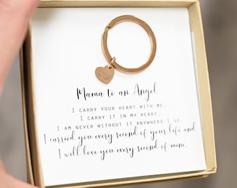 Pregnancy Loss Necklace, Angel Wings Heart Charm, Bereavement Gift