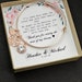 Mother of Groom gift from Bride,Thank you for raising the man of my dreams, Mother in Law necklace gift, Poem card, bracelet personalized