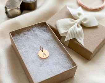 Charm only , Choose Letter A to Z , gold rose gold silver stainless steel charm