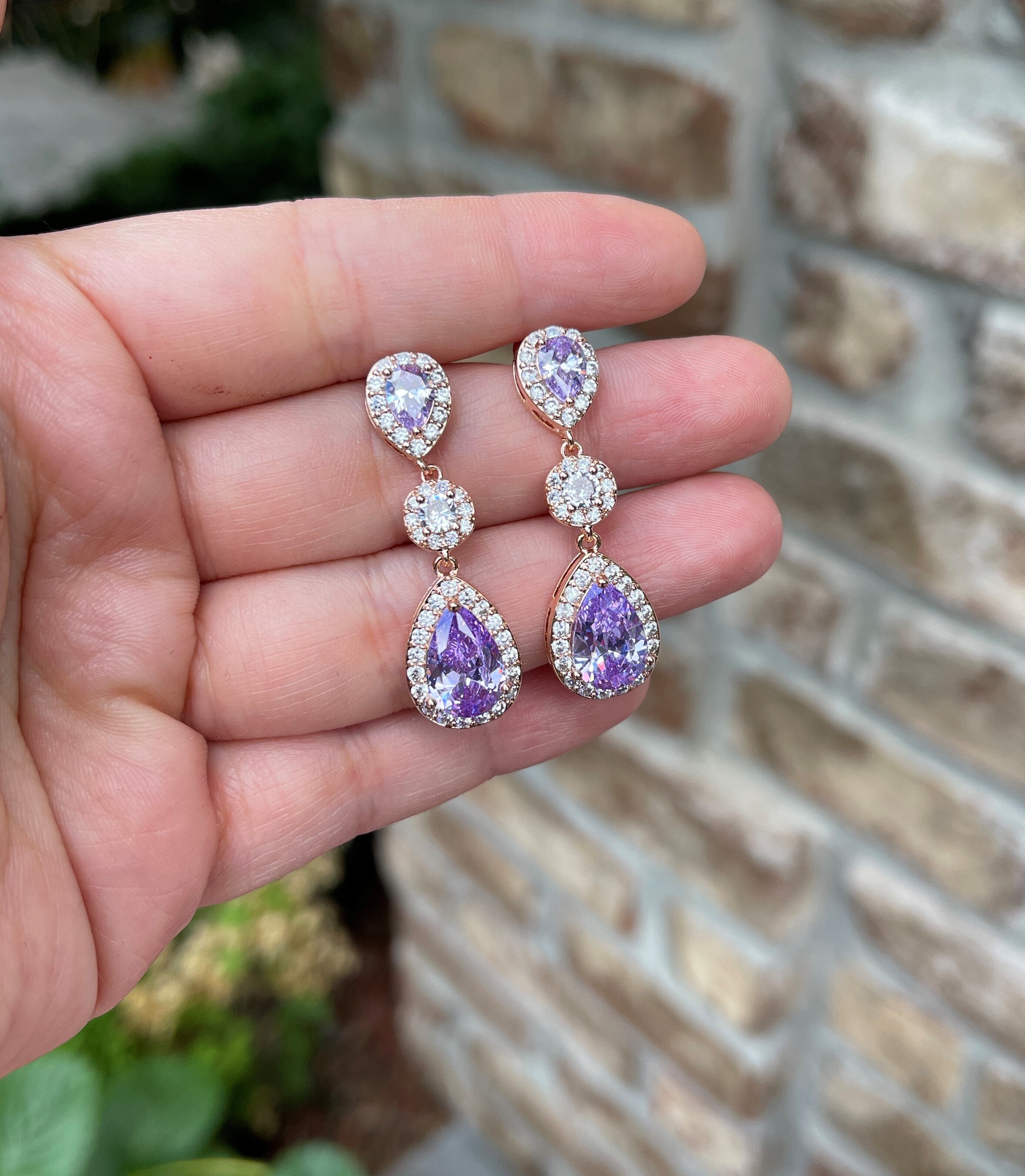 Purple jewelry sets for bridesmaids 2025