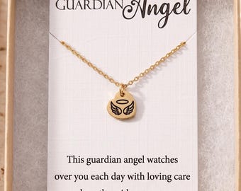 Memorial Gold Angel Wing Necklace • Dainty  angel wing heart• Personalized Memorial Gift • Remembering A Loved One Adult or Child