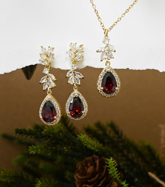 prom jewelry for burgundy dress dark red Crystal Bridal bridesmaid wedding mother bride groom Maid honor Set gold Necklace, Earrings Bracelet svine1 Color:Cream Black Polka Dot 18k white gold /yellow womansfashion GUCCI Brixton Navy Mens