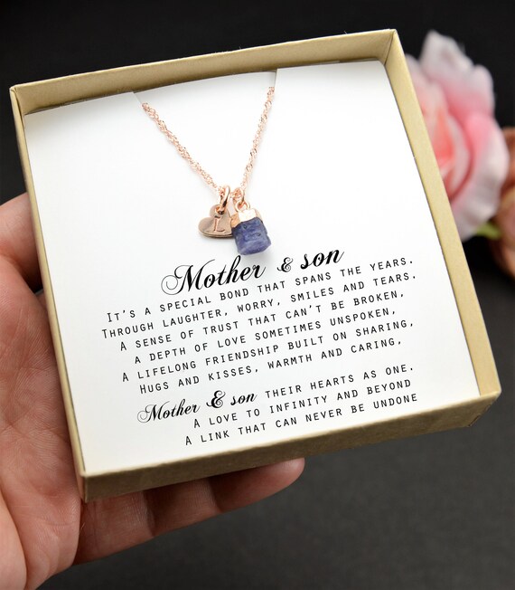 Mother and Son Necklace Mom Gift From 