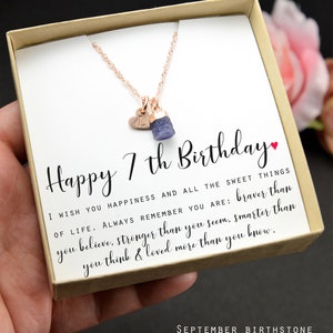 Gift for 7 year old girl,Teen birthday,7th birthday girl,7th birthday gift  teenager, seven year old  November birthstone Necklace SAP