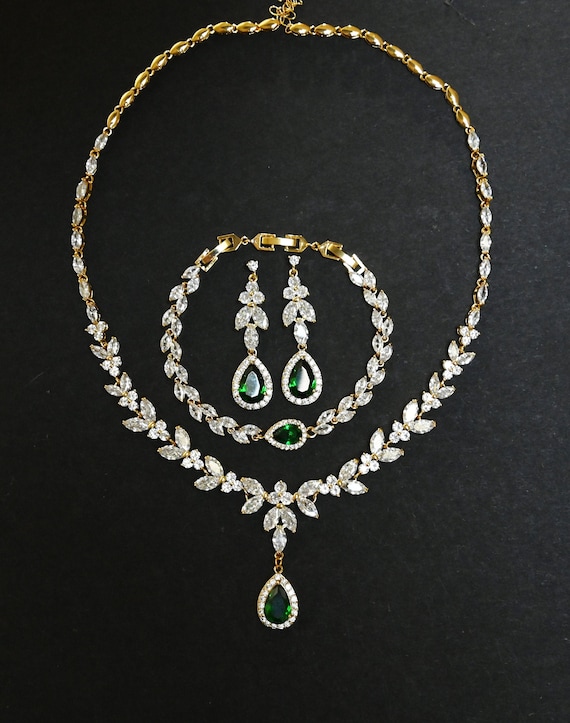 CHOOSE COLOR bridal Necklace Set 