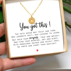 Follow your compass necklace new beginnings graduation gift necklace college high school graduating senior gift for girl custom 2025