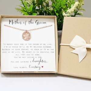 Mother of the Bride gift mother of the Groom Gift, Gift for Mom, Mother in Law Jewelry, Wedding Jewelry TreeB