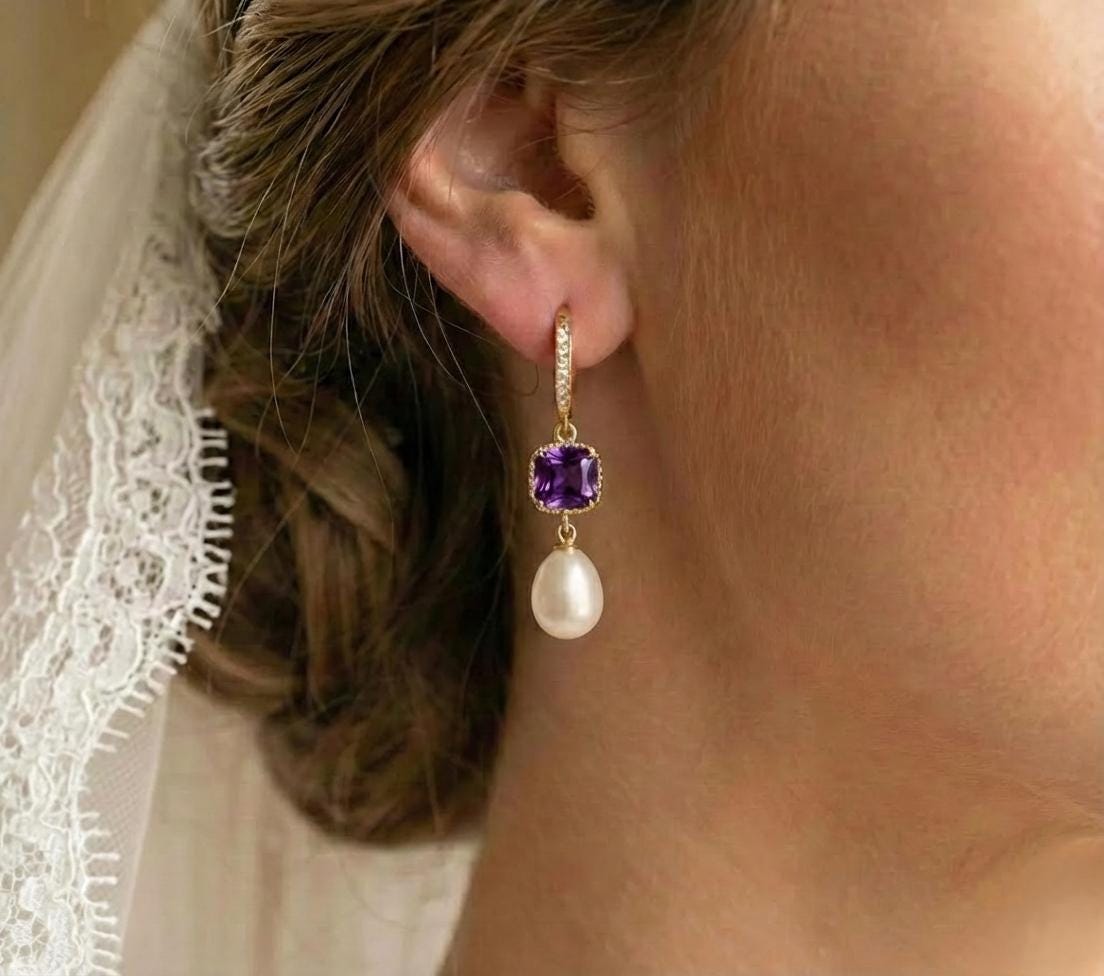Purple Dress Earring - Etsy Canada Purple Dress Earring - Etsy Canada