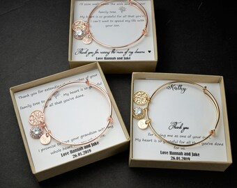 Mother of Groom gift from Bride,Thank you for raising the man of my dreams, Mother in Law necklace gift, Poem card, bracelet personalized