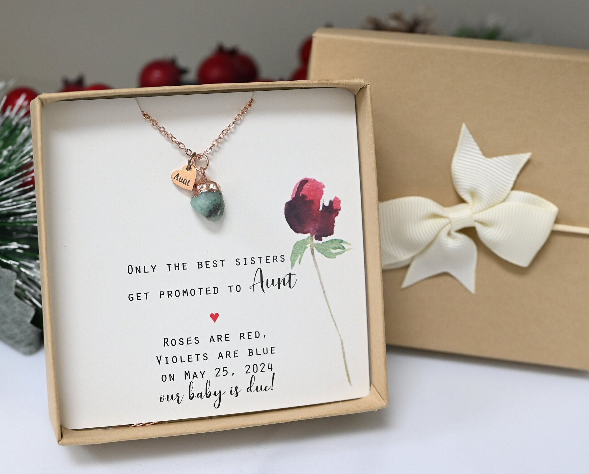 New Aunt Gift, only best sisters get Promoted to Aunt Pregnancy Reveal Gift New Auntie Gift ,Baby Announcement gift for sister in law
