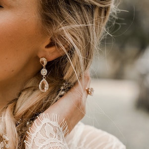 morganite necklace and earring set