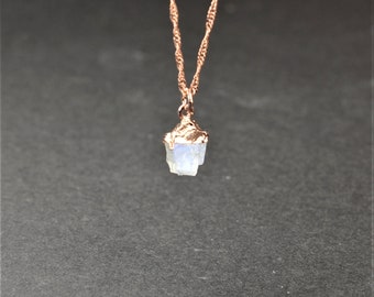Moonstone June birthstone Raw Crystal Necklace Rough Stone sterling silver layering Necklace birthstone Pendant Mothers day gifts