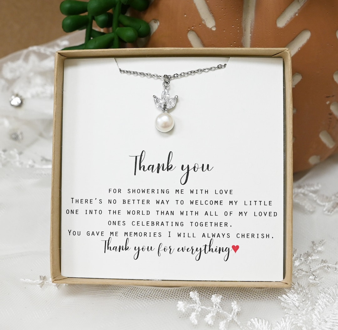 Hostess Gift Thank You Note For Throwing Baby Shower Pearl