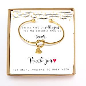Gifts for Coworker Personalized Coworker Gift Farewell Gift  Going Away Gift for Coworker Coworker Birthday Gift  KB knot bracelet