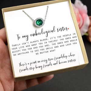 Unbiological Sister Necklace for Her,Best Friend Gift for Female, Unbiological Sisters Gift,  Friendship Jewelry,Gifts for Her, BFF Gift PAN