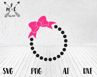 Download Pearl Bow Monogram Etsy