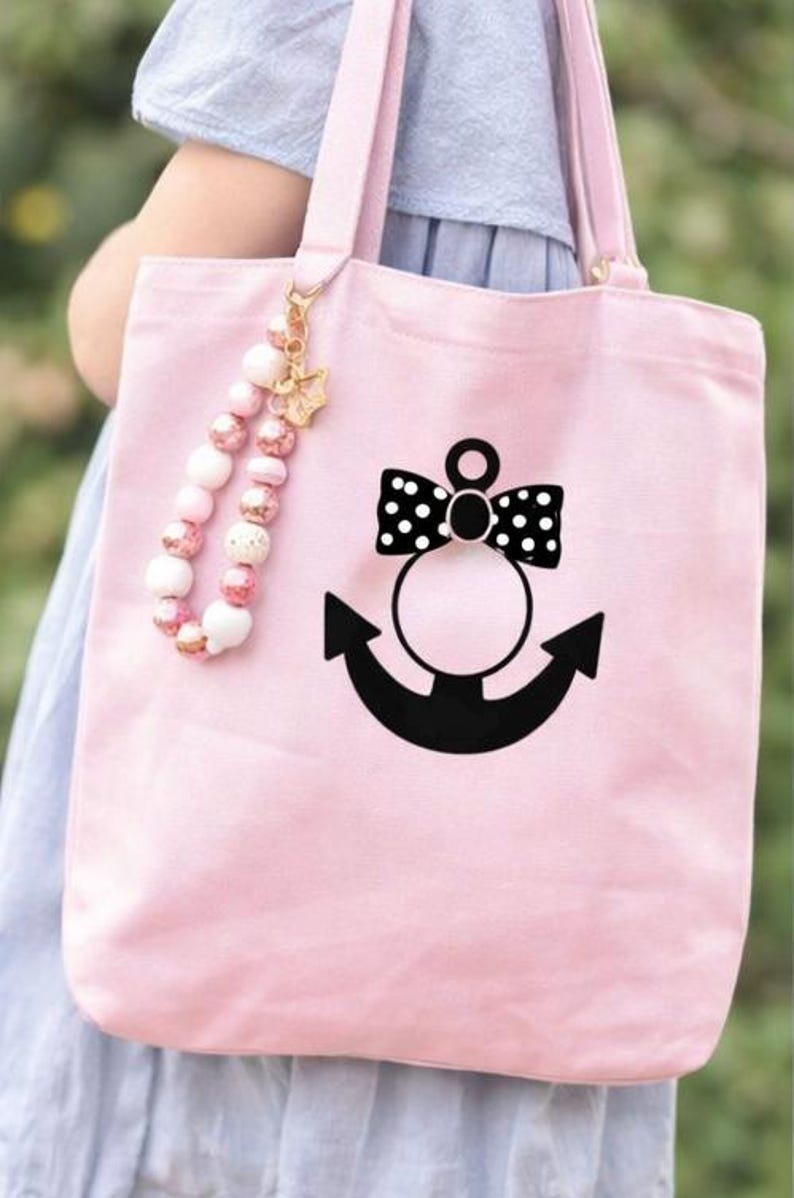 Pacote de Monogramas de Âncora e Laço em SVG | SVG Náutico Feminino | Design de Âncora Estilo Preppy | Adesivo para Copo | SVG para Sacola | Download Instantâneo imagem 2