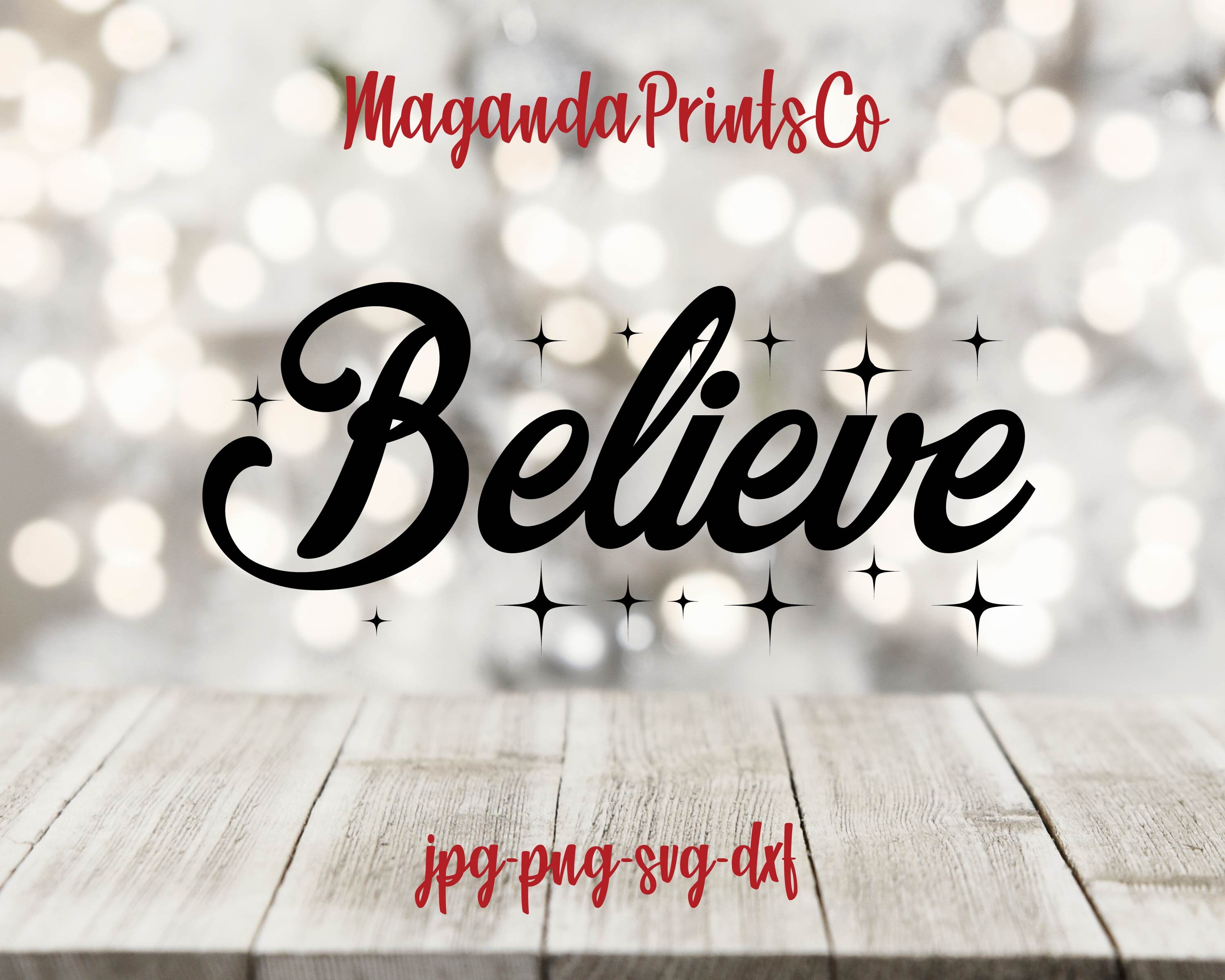 Believe SVG//Digital Download Believe//Christmas Svgs//Christmas Believe Font