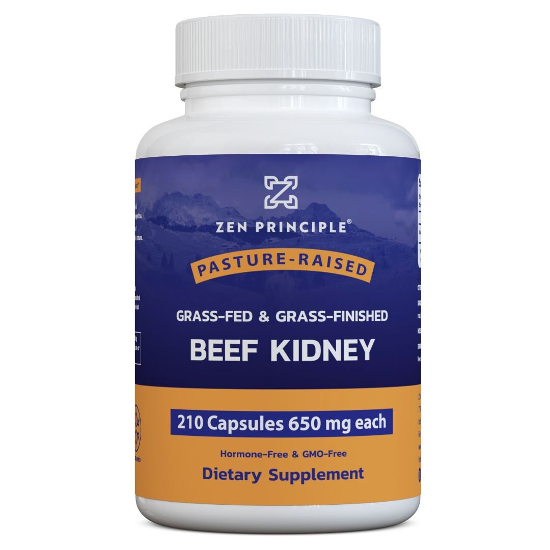 Grass Fed Beef Kidney Supplement, 210 Capsules, 3250mg. DAO Enzyme for