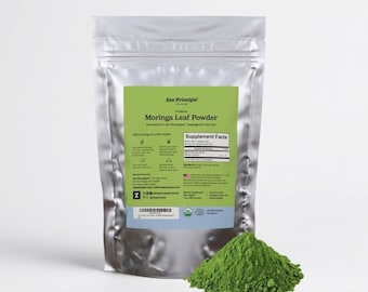 1 lb. Premium Organic Moringa Oleifera Leaf Powder. 100% USDA Certified.