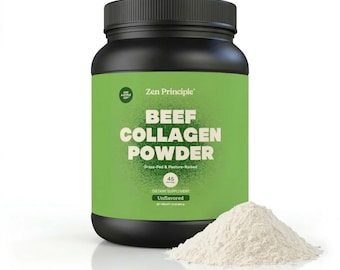Grass-Fed Beef Collagen Peptides. Agglomerated Hydrolyzed Protein Powder. GMO-Free and Gluten-Free.