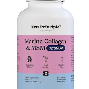 Marine Collagen Peptides Powder with OptiMSM® Supplement Capsules