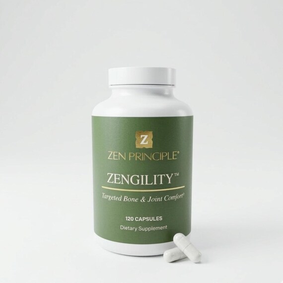 Zengility® Bone & Joint Health Supplement –  Promentum™ Calcium, GreenGrown® Glucosamine, OptiMSM™, Bioperine®, Vitamin K2 and PhytoD3®.