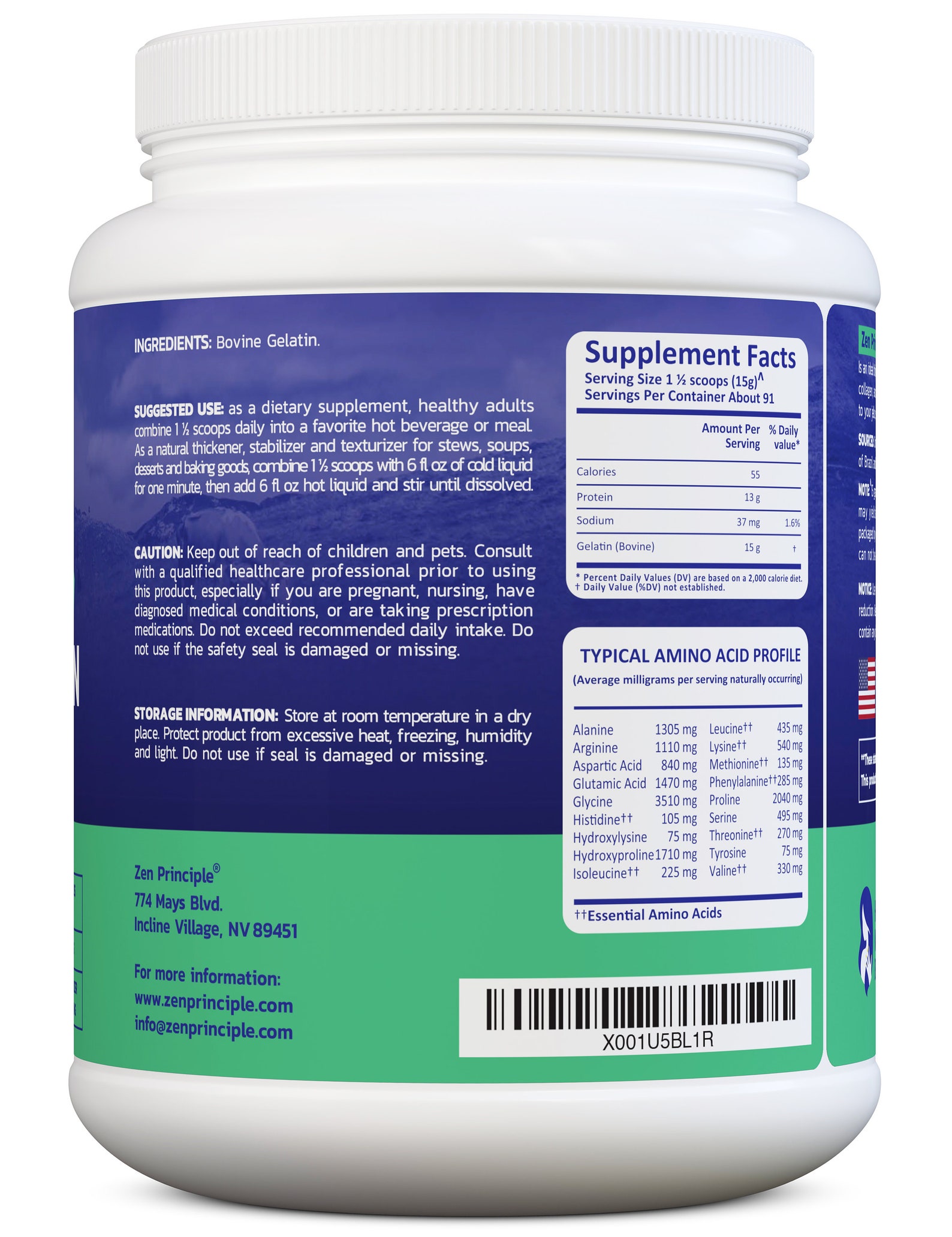 Grassfed Gelatin Powder,1.5 Lb and 3 Lb. Antiaging Protein for Healthy Hair,skin,joints,nails