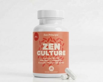 Zenculture™: 4-in-1 Probiotic, Prebiotic, Postbiotic Formula with Digestive Enzymes and CoreBiome®