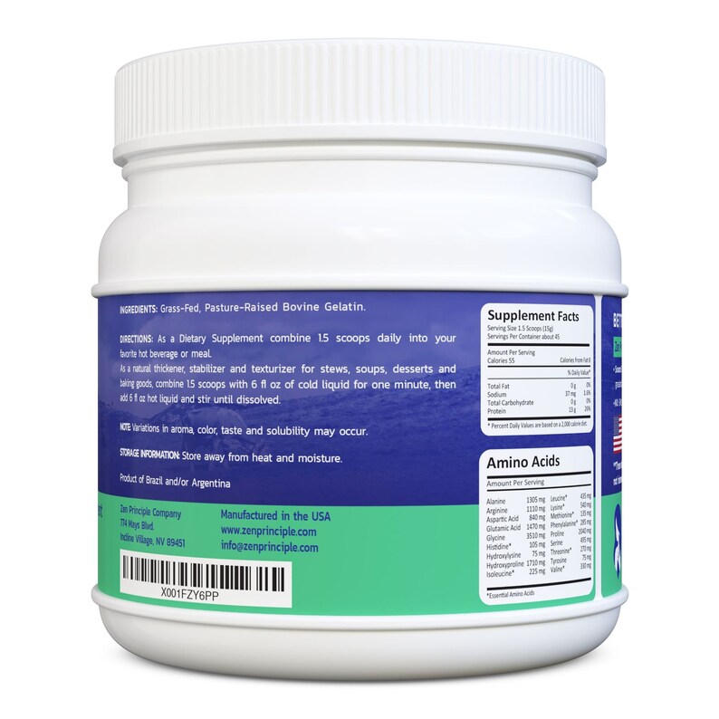 GrassFed Gelatin Powder1.5 lb and 3 lb. AntiAging Protein Etsy