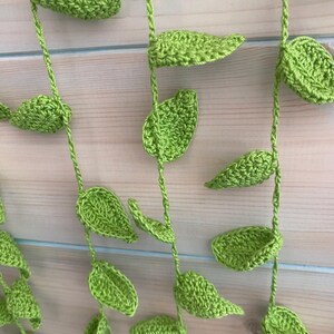 Crochet Vine Leaf Pattern, 3 Sizes, Boho Nature Decor (PDF Download) image 4