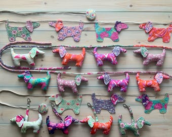 Dachshund Bunting Sewing Pattern, 3 Designs, Fabric Scraps Craft (PDF Pattern)